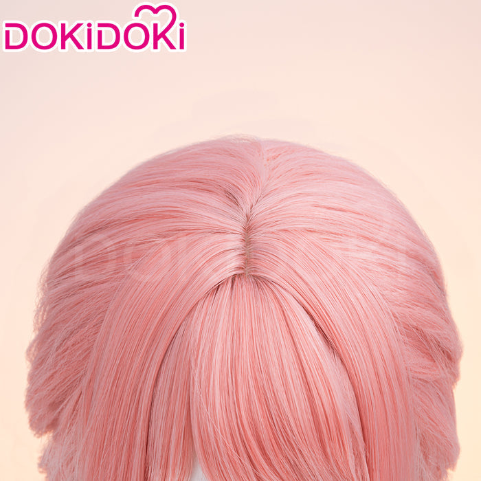 【Ready For Ship】DokiDoki Game Infinity Nikki Cosplay Nikki Wig Long Curly Pink Silver Hair Double Ponytail Floral Memory / Distant Memory / Breezy Tea Time