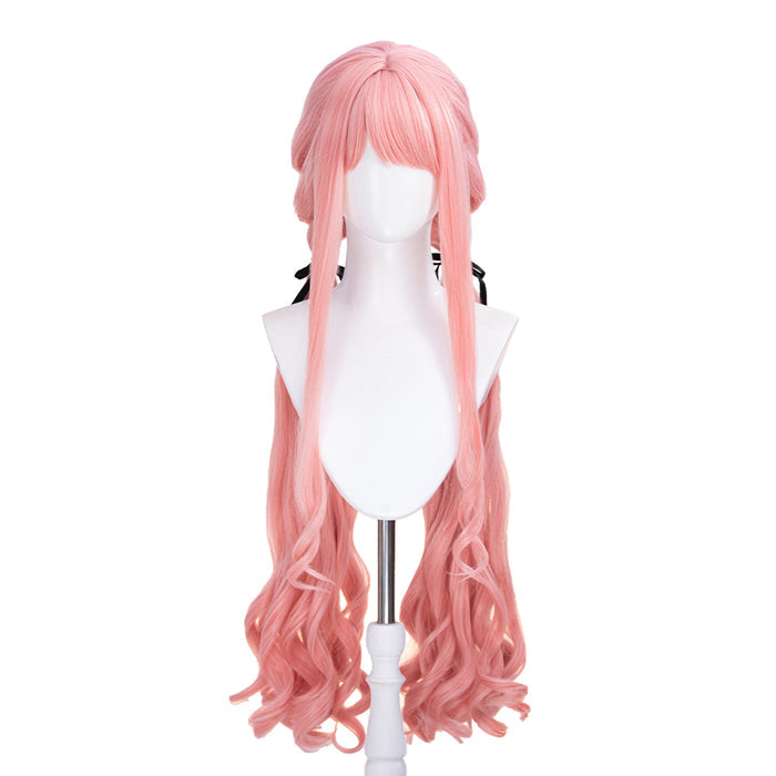 【Ready For Ship】DokiDoki Game Infinity Nikki Cosplay Nikki Wig Long Curly Pink Silver Hair Double Ponytail Floral Memory / Distant Memory / Breezy Tea Time
