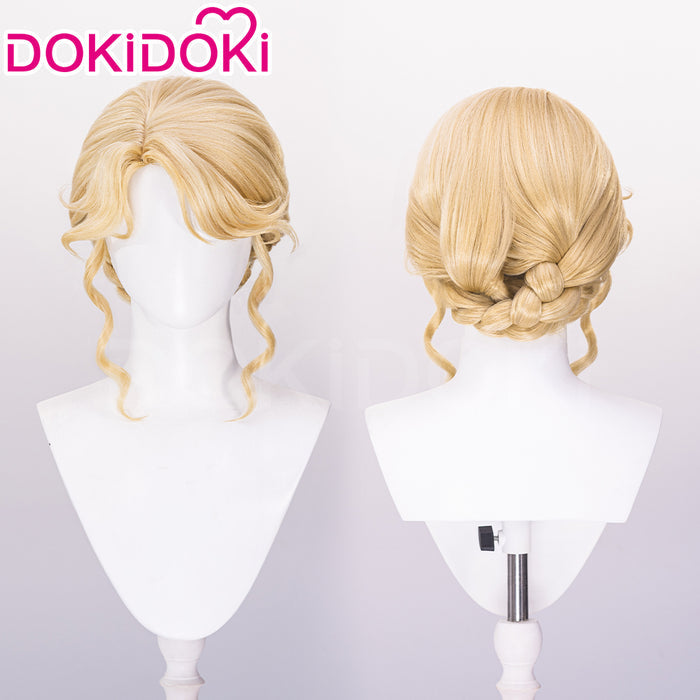 【Ready For Ship】DokiDoki Game Infinity Nikki Cosplay Nikki Wig Long Curly Pink Silver Hair Double Ponytail Floral Memory / Distant Memory / Breezy Tea Time