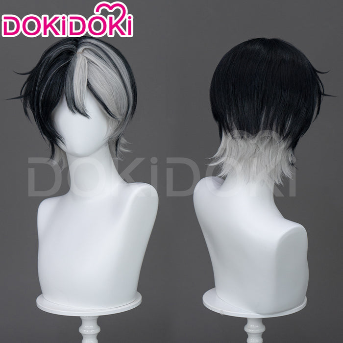 【Ready For Ship】DokiDoki Game Infinity Nikki Cosplay Tan Youyou Wig Short Straight Black White Hair Tanyouyou Tanyoyo