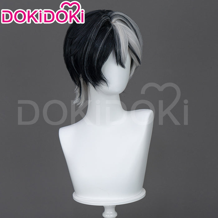 【Ready For Ship】DokiDoki Game Infinity Nikki Cosplay Tan Youyou Wig Short Straight Black White Hair Tanyouyou Tanyoyo