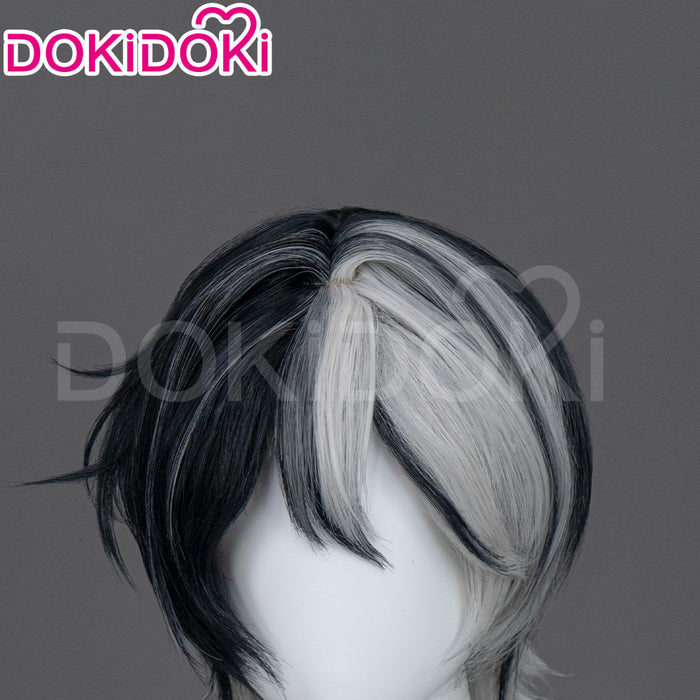 【Ready For Ship】DokiDoki Game Infinity Nikki Cosplay Tan Youyou Wig Short Straight Black White Hair Tanyouyou Tanyoyo