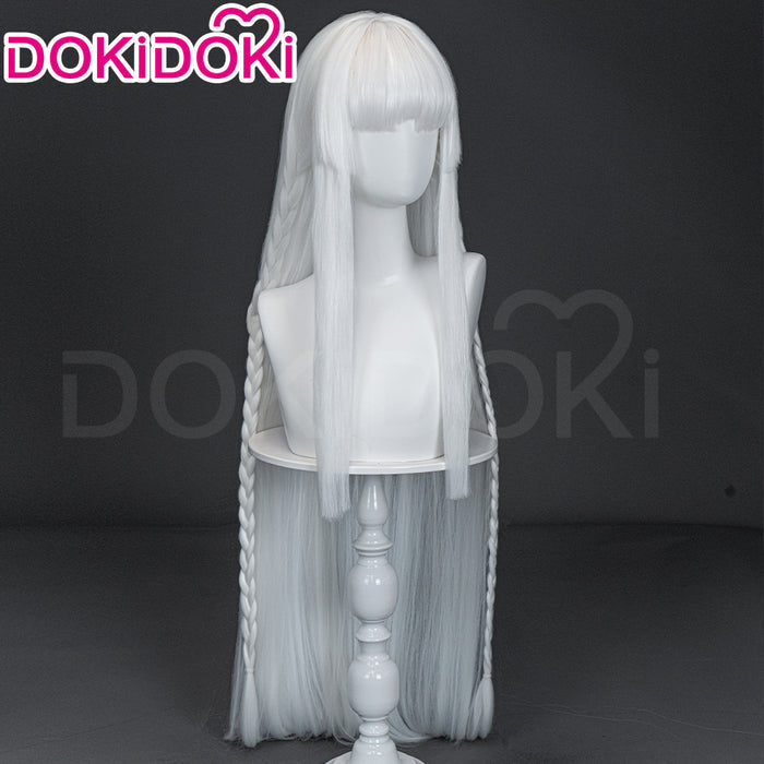 【Ready For Ship】Dokidoki Game Metaphor: ReFantazio Cosplay Brigitta Lycaon Wig Long Straight Silver Hair