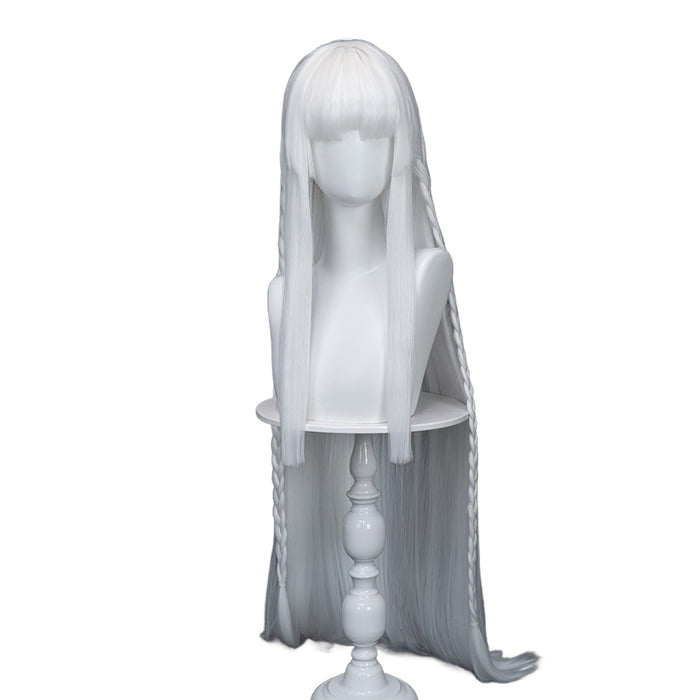 【Ready For Ship】Dokidoki Game Metaphor: ReFantazio Cosplay Brigitta Lycaon Wig Long Straight Silver Hair