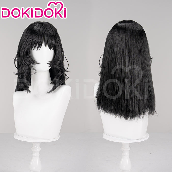 【Ready For Ship】DokiDoki Game Mouthwashing Cosplay Anya Wig Long Straight Black Hair