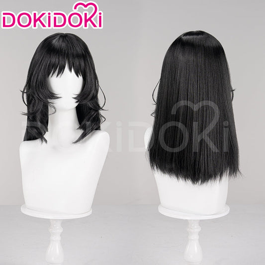 【Ready For Ship】DokiDoki Game Mouthwashing Cosplay Anya Wig Long Straight Black Hair
