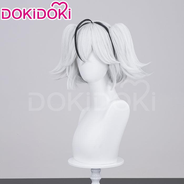 【Ready For Ship】DokiDoki Game Wuthering Waves Cosplay Camellya Wig / Ear Clips Short Straight White Black Hair