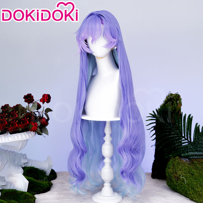 【Ready For Ship】DokiDoki Game Wuthering Waves Cosplay Cantarella Wig Long Curly Purple Blue Gradient Hair