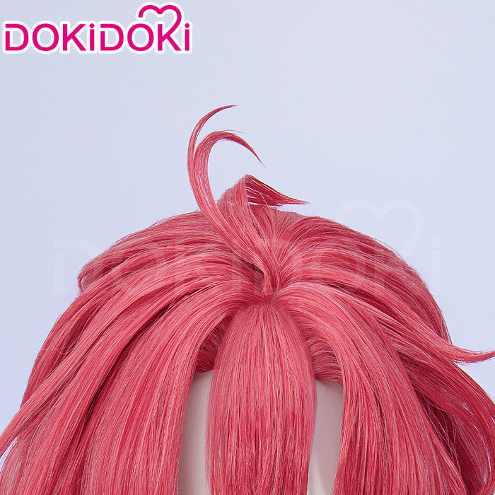 【Ready For Ship】DokiDoki Game Wuthering Waves Cosplay Ciaccona Wig Short Curly Red Hair / Hair Accessory