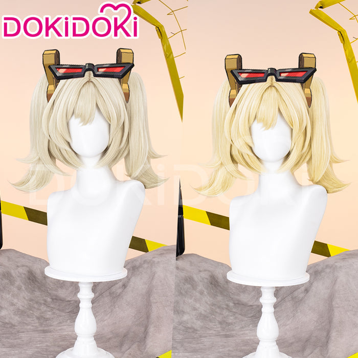 【Ready For Ship】DokiDoki Game Zenless Zone Zero Cosplay Burnice Whita Wig Short Straight Light Yellow Hair ZZZ