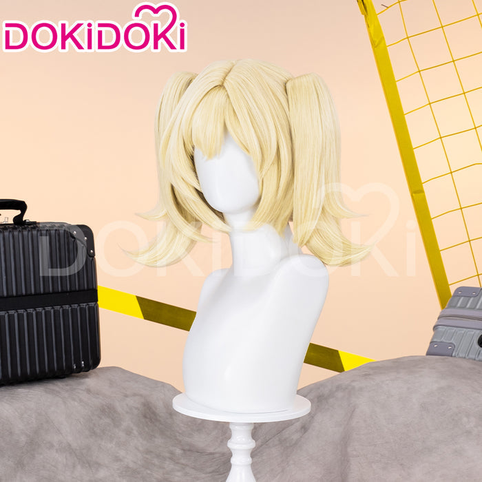 【Ready For Ship】DokiDoki Game Zenless Zone Zero Cosplay Burnice Whita Wig Short Straight Light Yellow Hair ZZZ