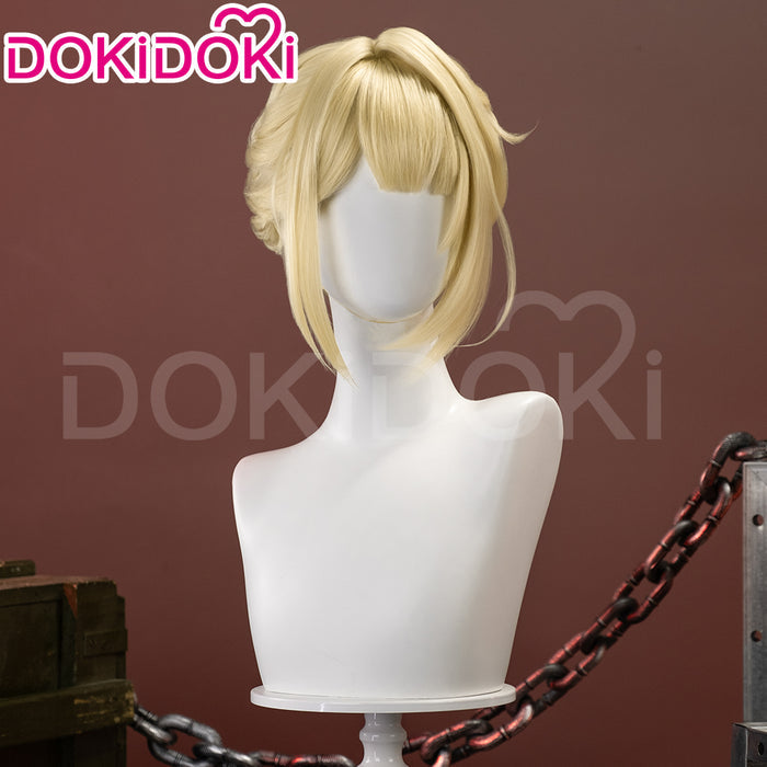 【Ready For Ship】DokiDoki Game Zenless Zone Zero Cosplay Evelyn Wig Short Straight Blonde Hair ZZZ Evelyn Chevalier