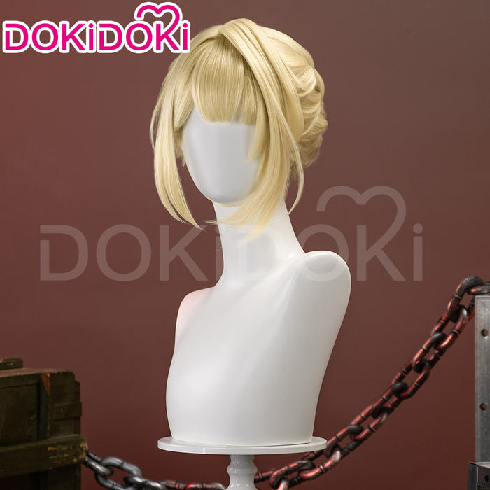 【Ready For Ship】DokiDoki Game Zenless Zone Zero Cosplay Evelyn Wig Short Straight Blonde Hair ZZZ Evelyn Chevalier