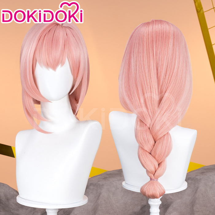 【Ready For Ship】DokiDoki Game Zenless Zone Zero Cosplay Tsukishiro Yanagi Wig Long Straight Pink Braid Hair ZZZ