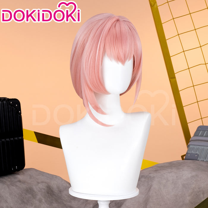 【Ready For Ship】DokiDoki Game Zenless Zone Zero Cosplay Tsukishiro Yanagi Wig Long Straight Pink Braid Hair ZZZ