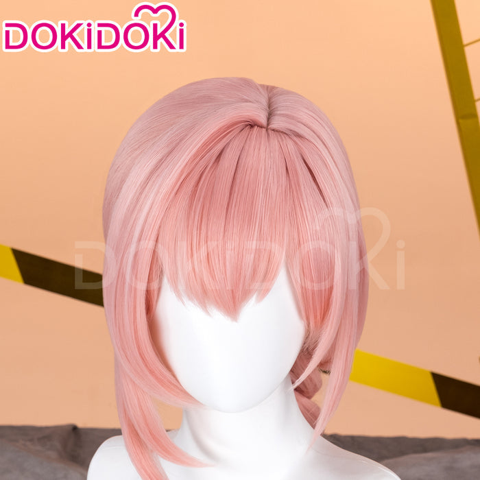 【Ready For Ship】DokiDoki Game Zenless Zone Zero Cosplay Tsukishiro Yanagi Wig Long Straight Pink Braid Hair ZZZ