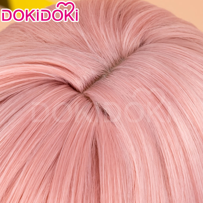 【Ready For Ship】DokiDoki Game Zenless Zone Zero Cosplay Tsukishiro Yanagi Wig Long Straight Pink Braid Hair ZZZ