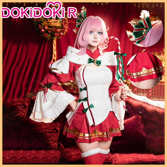 【Ready For Ship】DokiDoki-R Honkai Impact 3rd Cosplay Elysia Costume Winter House Christmas