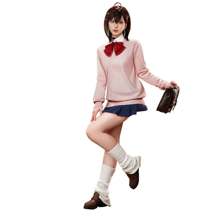 【Ready For Ship】DokiDoki-SR Anime DDD Cosplay Pink Uniform Costume Female Halloween