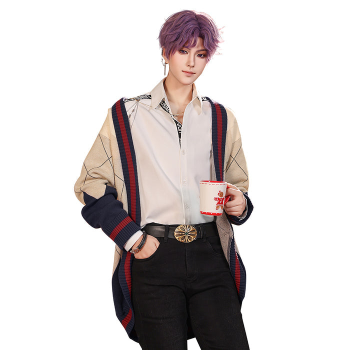 【Ready For Ship】DokiDoki-SR Game Love and Deepspace Cosplay Rafayel Costume Sweater Asymmetrical Romance Casual Wear