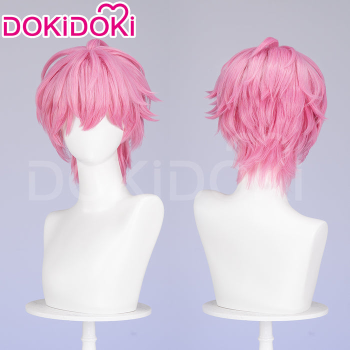【Ready For Ship】DokiDoki Virtual Idol PLAVE Cosplay Bamby Wig Short Straight Pink Hair Chae Bong Gu Chae Bonggu