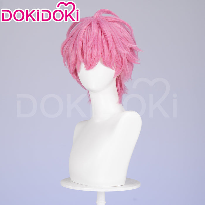 【Ready For Ship】DokiDoki Virtual Idol PLAVE Cosplay Bamby Wig Short Straight Pink Hair Chae Bong Gu Chae Bonggu