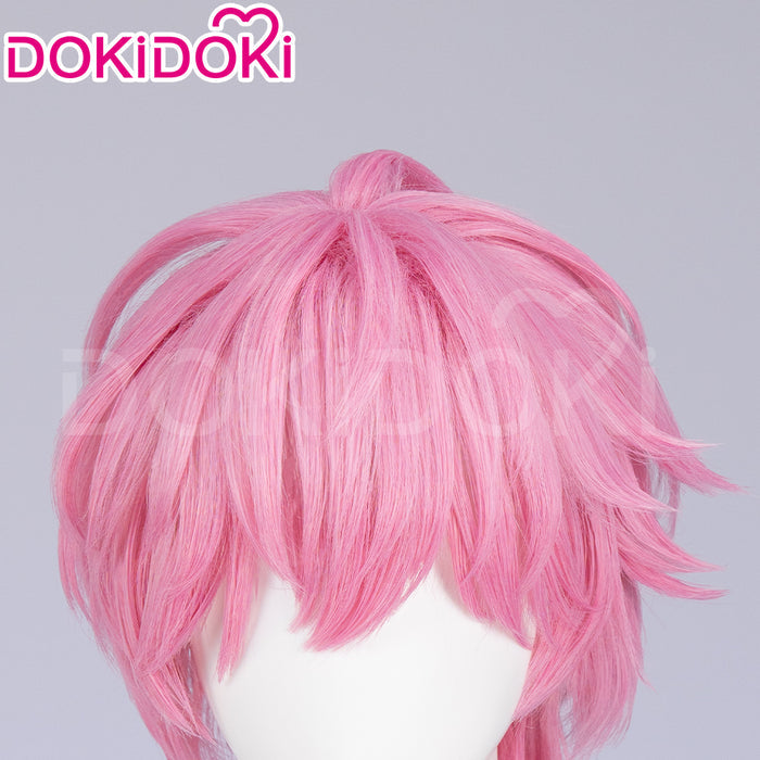 【Ready For Ship】DokiDoki Virtual Idol PLAVE Cosplay Bamby Wig Short Straight Pink Hair Chae Bong Gu Chae Bonggu