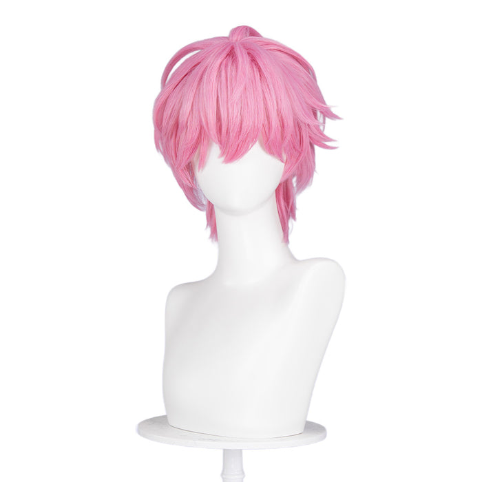 【Ready For Ship】DokiDoki Virtual Idol PLAVE Cosplay Bamby Wig Short Straight Pink Hair Chae Bong Gu Chae Bonggu