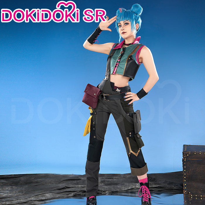 【Ready For Ship】【Last Batch】【Size S-3XL】DokiDoki-SR Game Cosplay Jinxx Costume High Bun Powderr