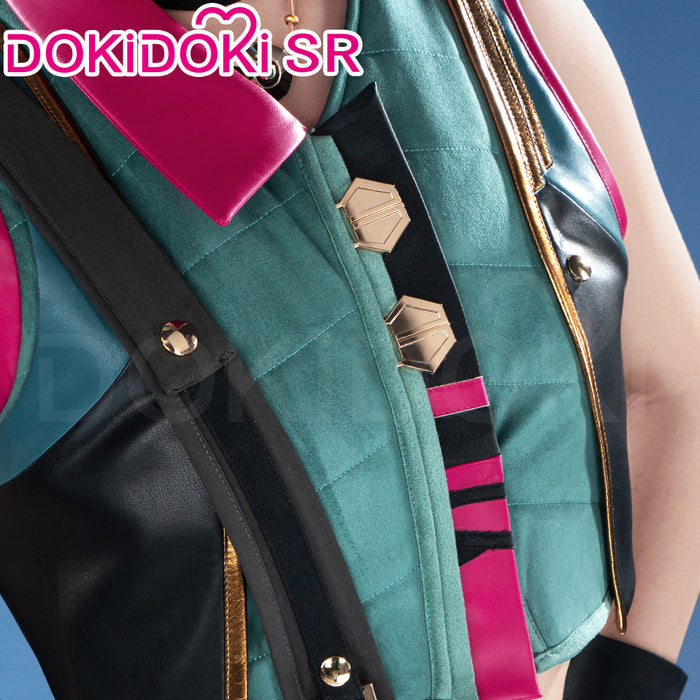 【Ready For Ship】【Last Batch】【Size S-3XL】DokiDoki-SR Game Cosplay Jinxx Costume High Bun Powderr