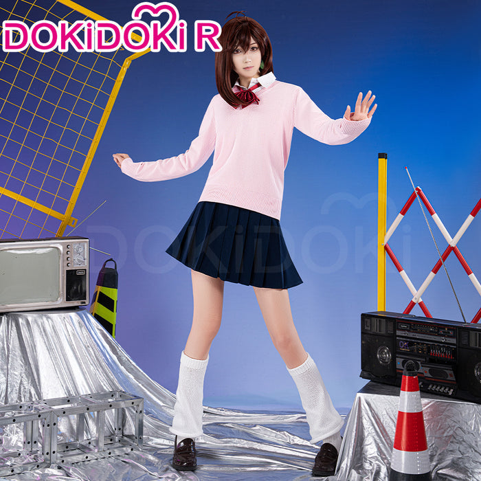 【Ready For Ship】【Last Batch】【Size XS-3XL】Dokidoki-R Anime DDD Cosplay Costume Pink Uniform Halloween