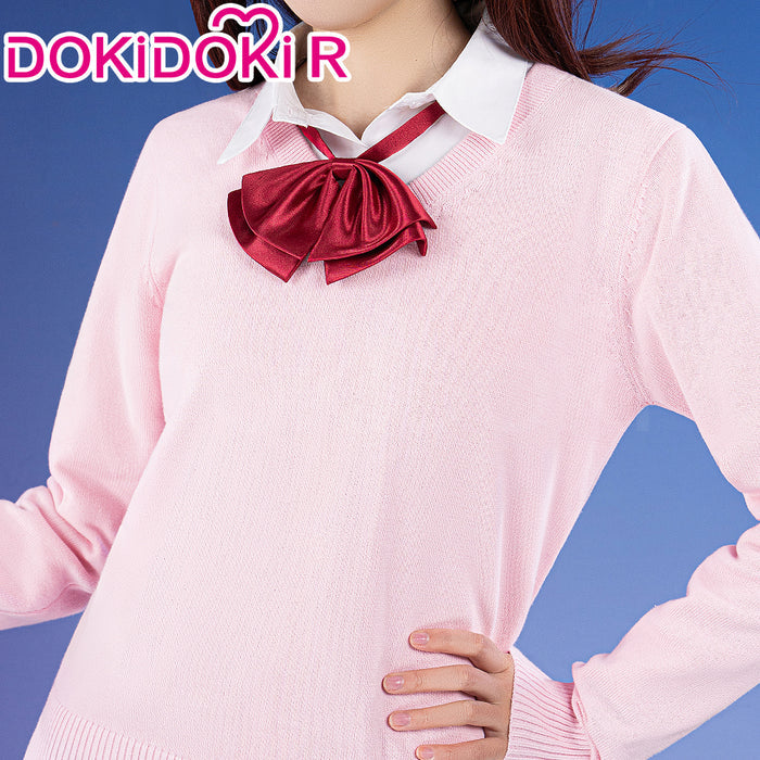 【Ready For Ship】【Last Batch】【Size XS-3XL】Dokidoki-R Anime DDD Cosplay Costume Pink Uniform Halloween