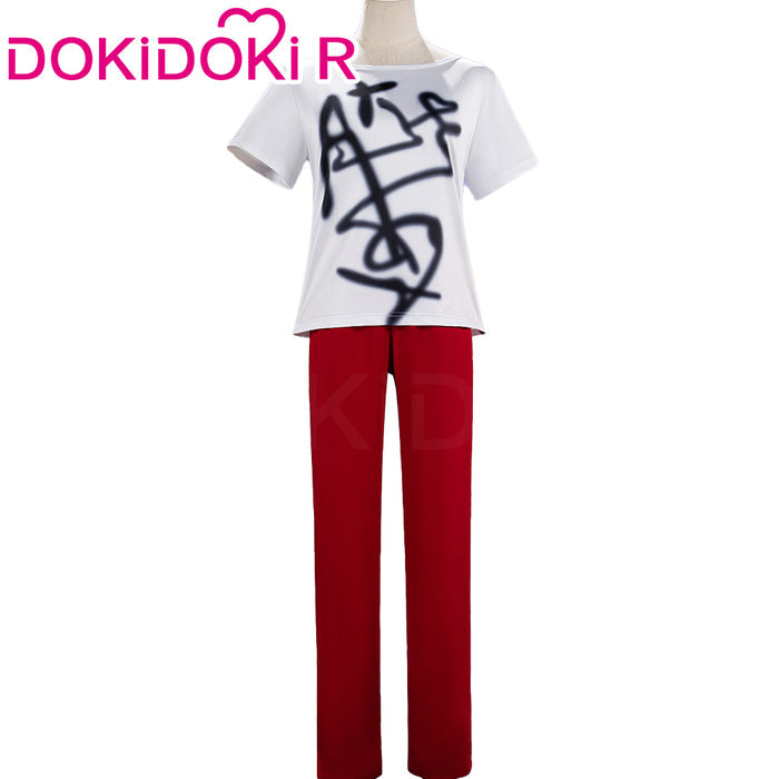 【Ready For Ship】【Last Batch】【Size XS-3XL】DokiDoki-R Music Video Cosplay Costume White T-shirt Red Pants R2