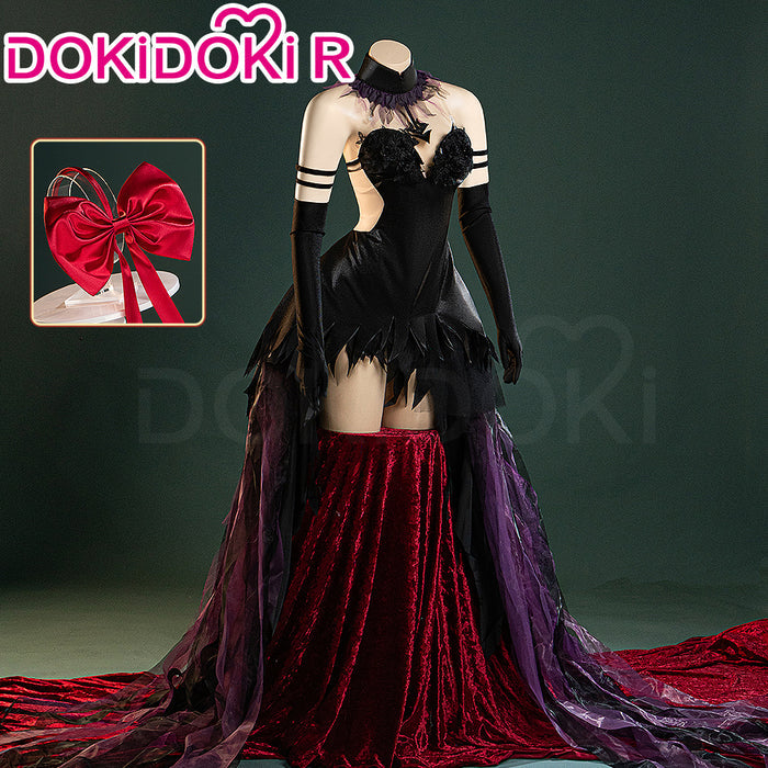 【Ready For Ship】【Size S-2XL】DokiDoki-R Anime Cosplay Costume Demon Black Purple Dress Halloween