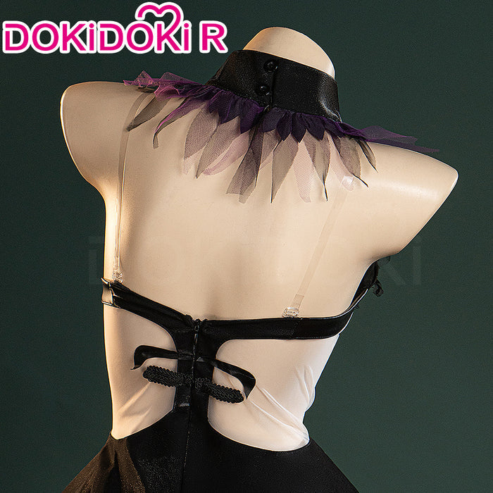 【Ready For Ship】【Size S-2XL】DokiDoki-R Anime Cosplay Costume Demon Black Purple Dress Halloween