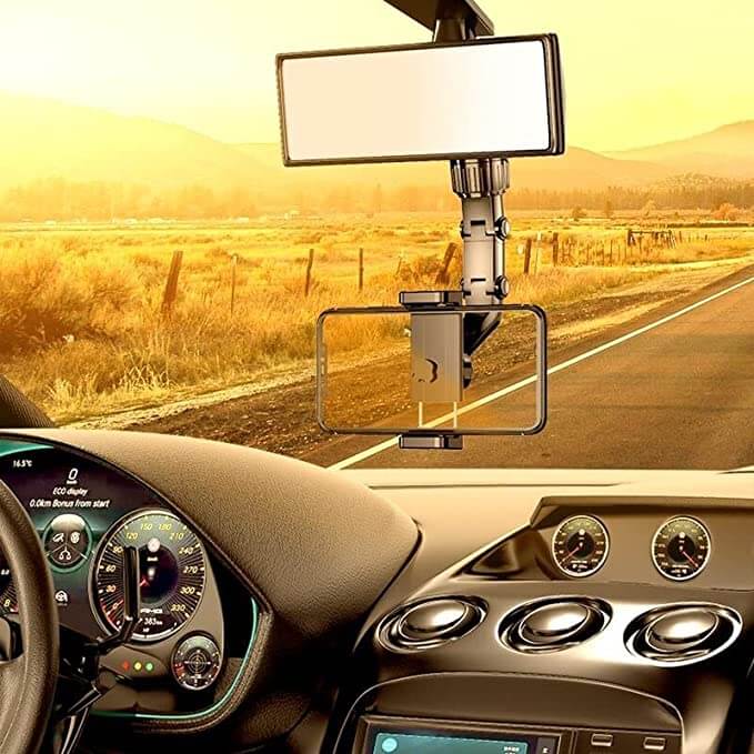Rearview Mirror Phone Holder
