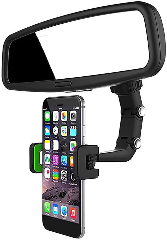 Rearview Mirror Phone Holder