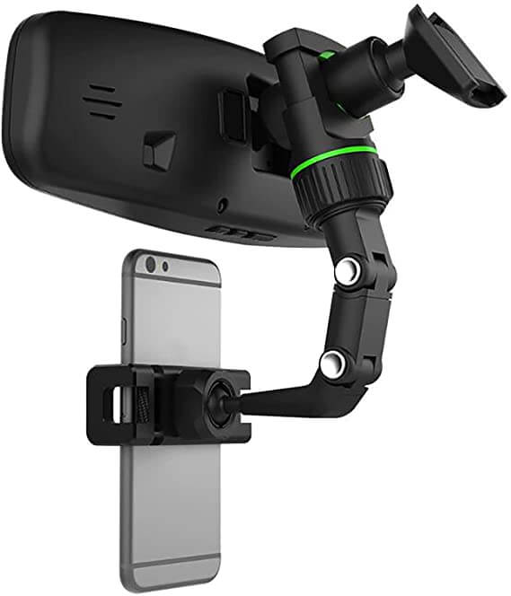 Rearview Mirror Phone Holder