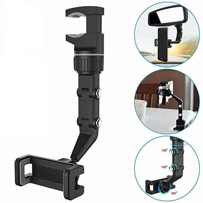 Rearview Mirror Phone Holder