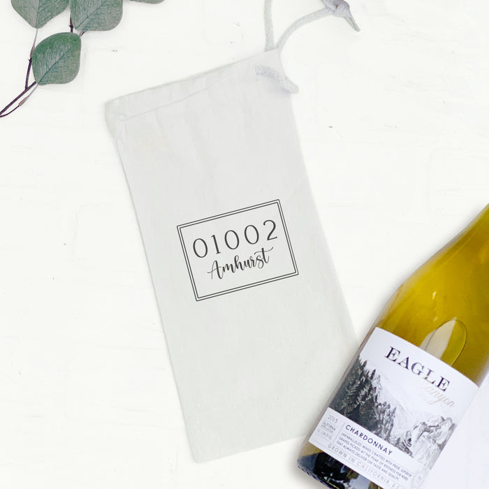 Rectangle Zip, City - Custom Canvas Wine Bag