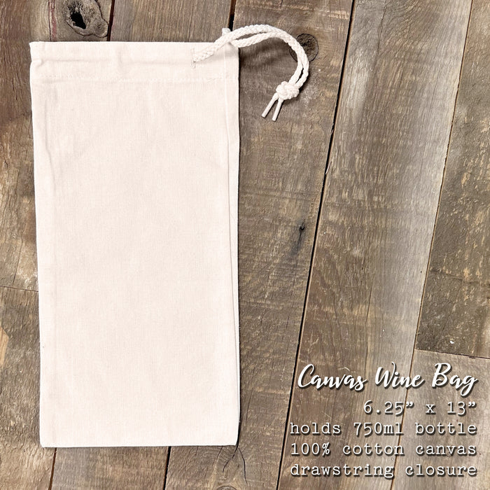 Rectangle Zip, City - Custom Canvas Wine Bag