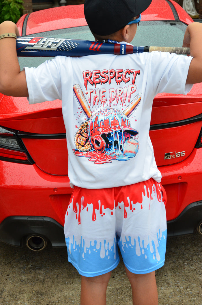 Red Ice Cream Baseball T-Shirt + Tops (All Sizes)