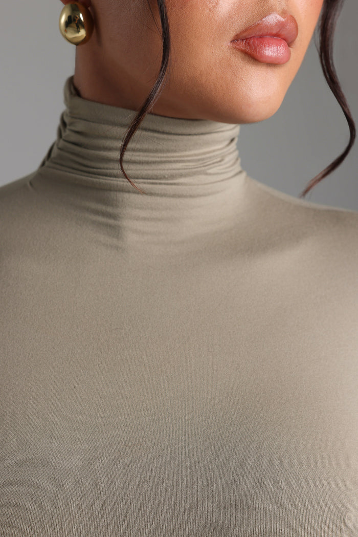 Refined Long Sleeve Turtleneck T-Shirt - Quiet Sage