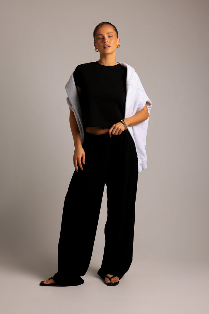 Relaxed Baby Tee - Black