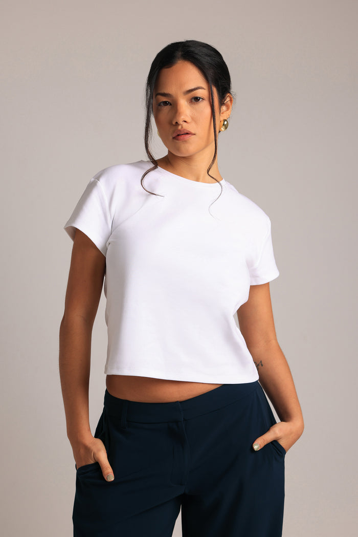 Relaxed Baby Tee - White