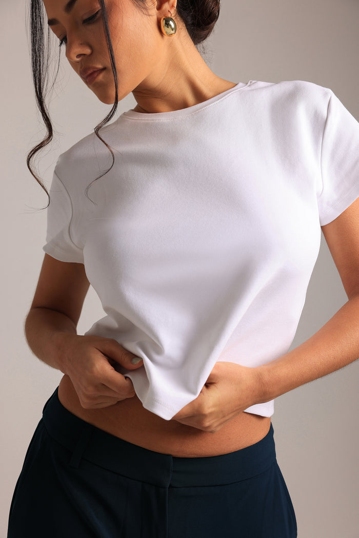 Relaxed Baby Tee - White