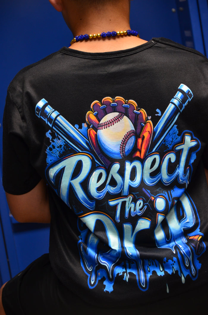 respect the drip shirt, respect the drip tee, baseball drip shirt, blue athletic shirt, matching baseball shirt, respect the drip top, drip t-shirt blue, baseball matching set, youth baseball shirt, mens baseball shirt, womens baseball tee, athletic baseball shirt, blue matching top, respect the drip outfit, sports drip shirt, matching blue sports set, respect the drip jersey, blue sporty tee, team drip shirt, baseball team outfit, blue sports shirt, baseball drip fit, boys blue athletic shirt,
