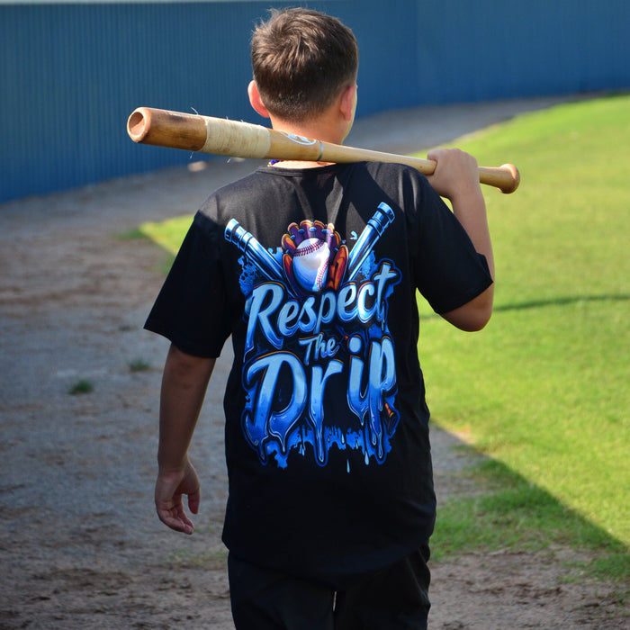 respect the drip shirt, respect the drip tee, baseball drip shirt, blue athletic shirt, matching baseball shirt, respect the drip top, drip t-shirt blue, baseball matching set, youth baseball shirt, mens baseball shirt, womens baseball tee, athletic baseball shirt, blue matching top, respect the drip outfit, sports drip shirt, matching blue sports set, respect the drip jersey, blue sporty tee, team drip shirt, baseball team outfit, blue sports shirt, baseball drip fit, boys blue athletic shirt,
