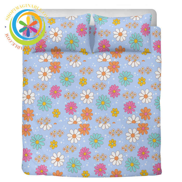 Retro Daisy Floral Bedding Set