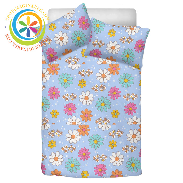 Retro Daisy Floral Bedding Set